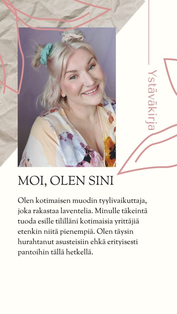 Rusettia ystäväkirja Sini Ketunpoikia