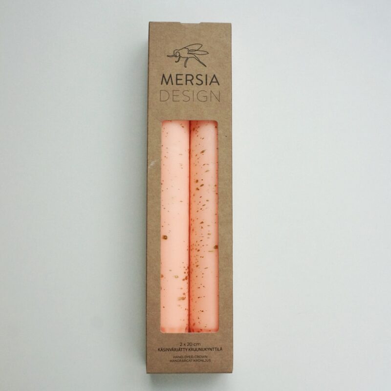 Käsinvärjätyt kynttilät - persikka