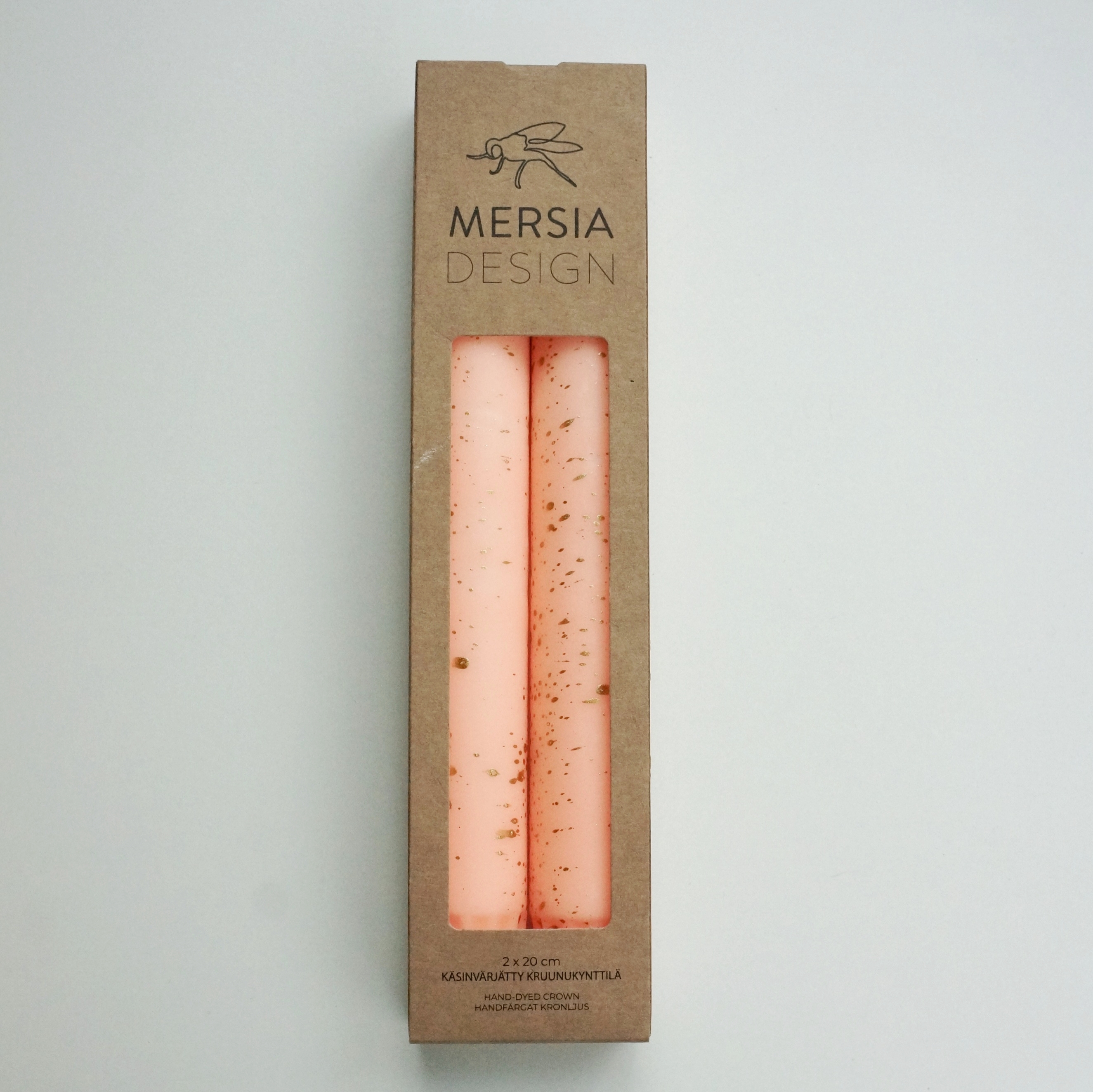 Käsinvärjätyt kynttilät - persikka