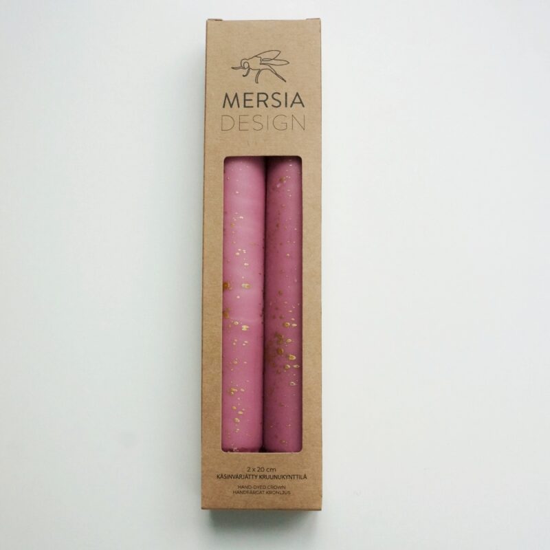 Käsinvärjätyt kynttilät - violetti